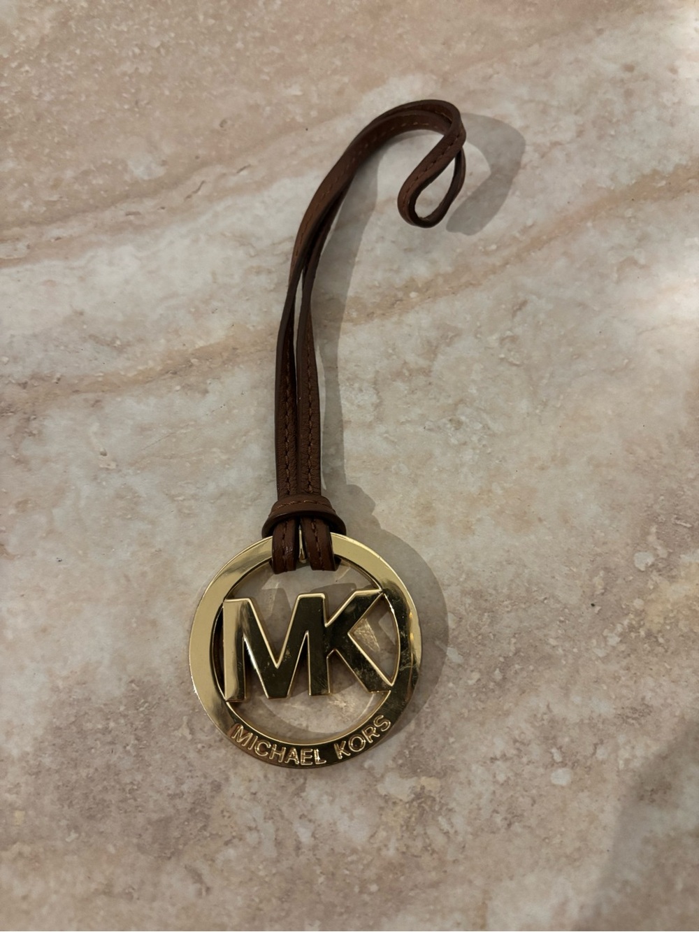 Michael Kors Gold MK Logo Bag Pendant
